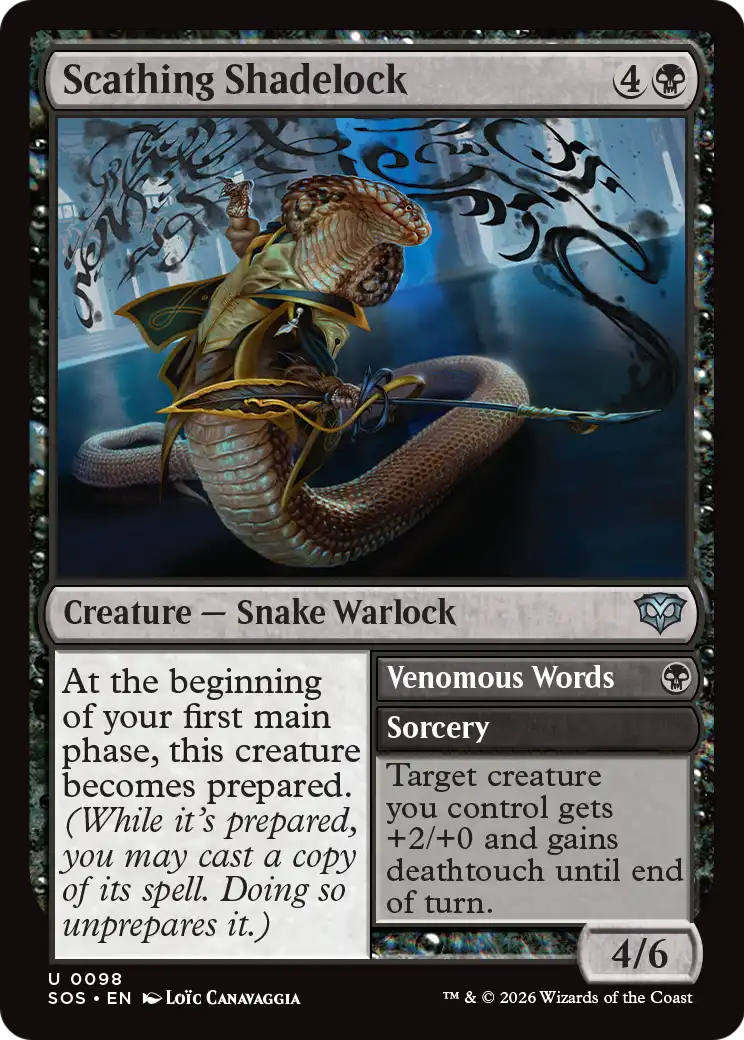 Scathing Shadelock // Venomous Words
