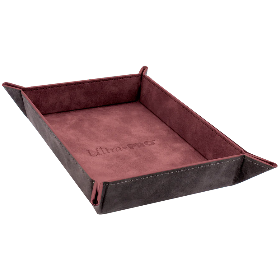 Foldable Dice Rolling Trays - Ruby Suede