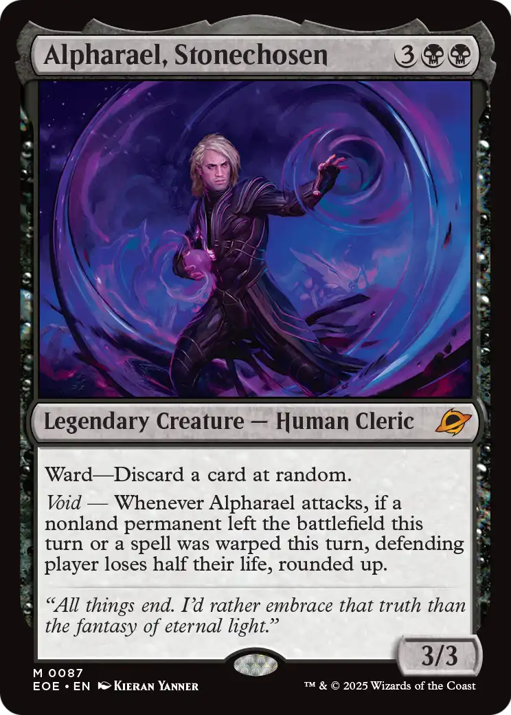 Alpharael, Stonechosen