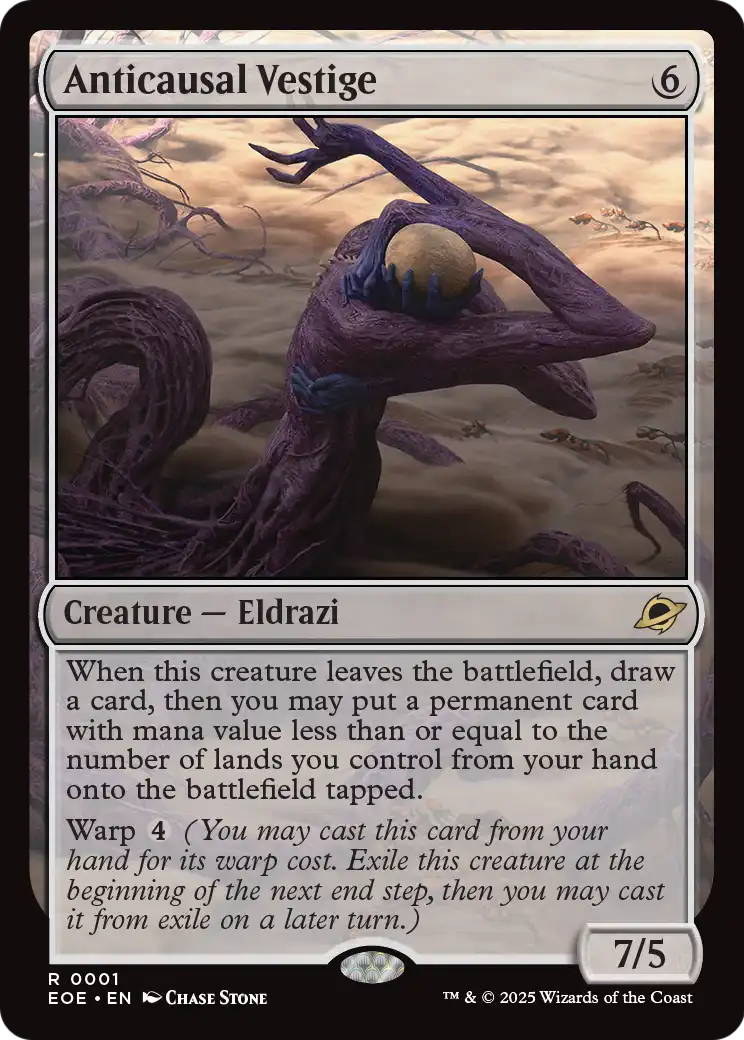 Anticausal Vestige