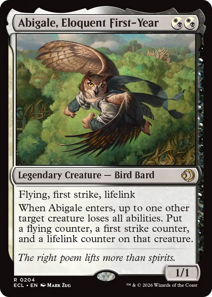 Abigale, Eloquent First-Year