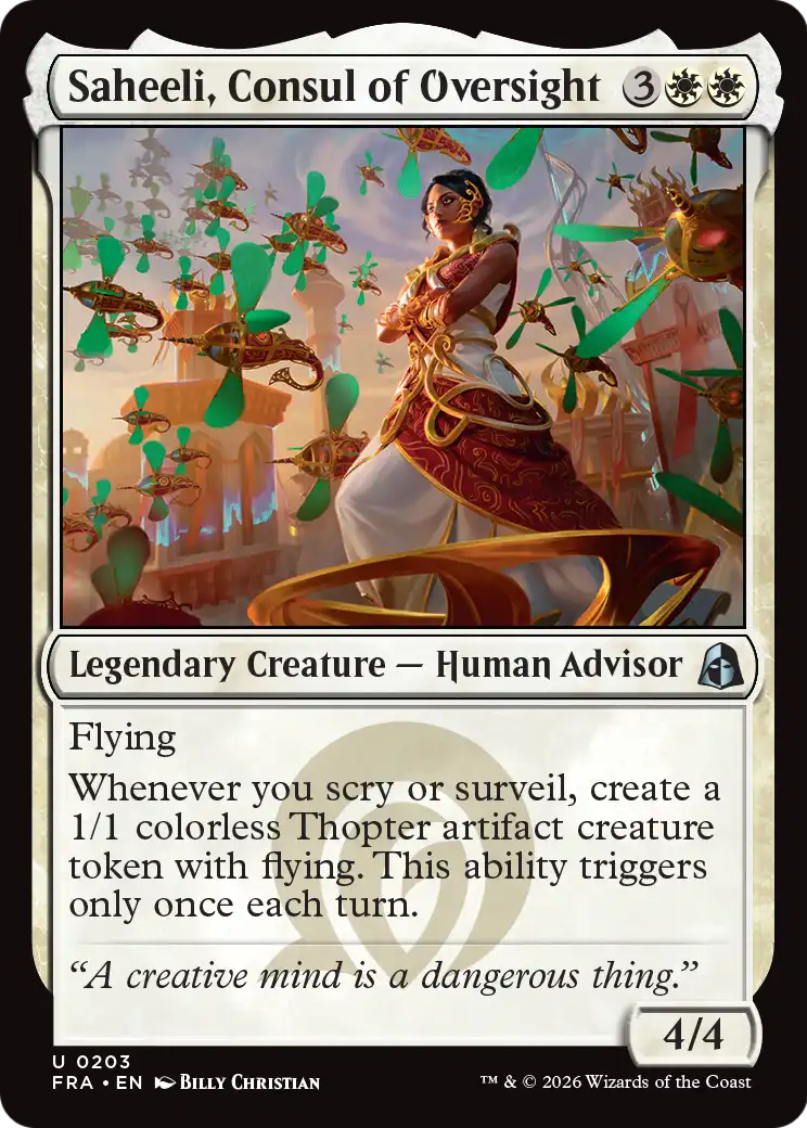 Saheeli, Consul of Oversight