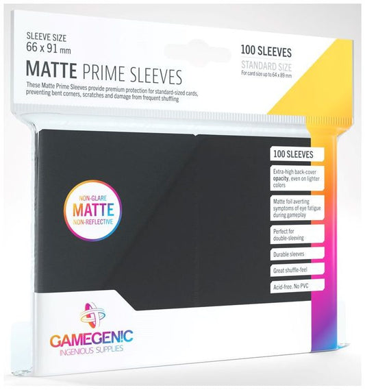 Gamegenic Matte Prime Card Sleeves - Black