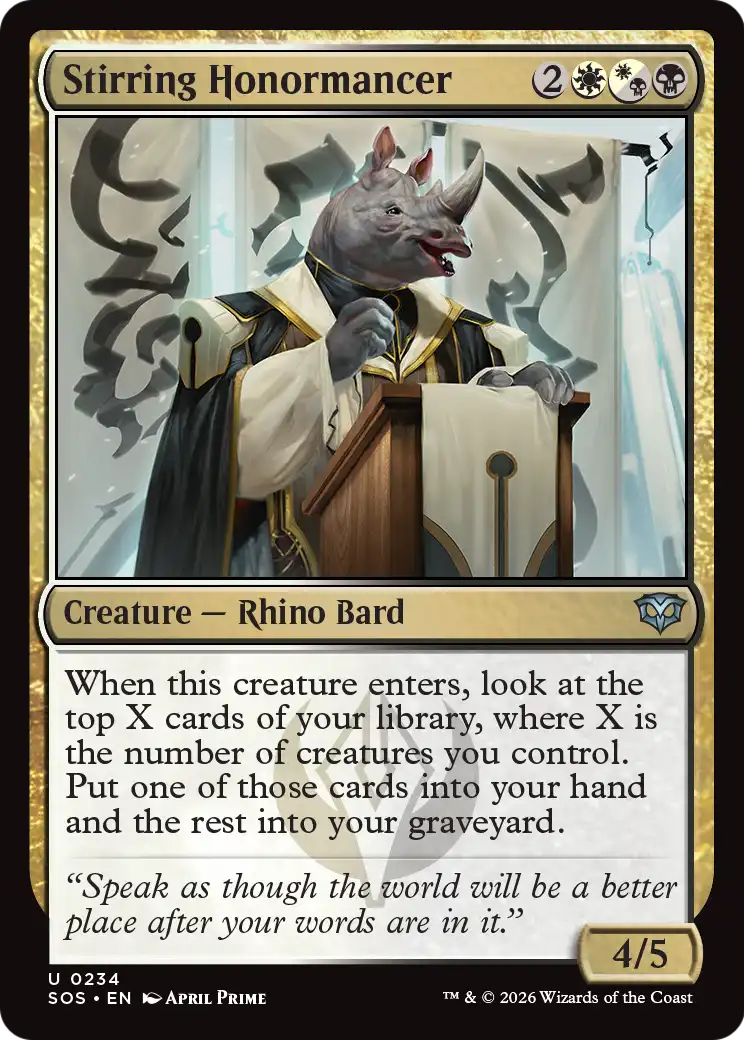 Stirring Honormancer