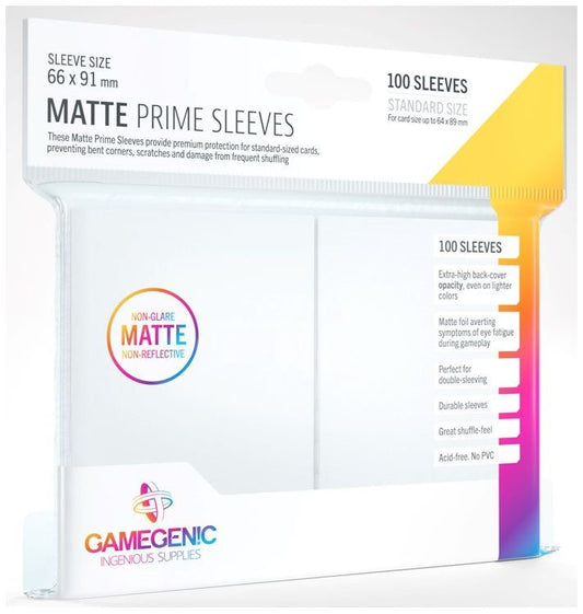 Gamegenic Matte Prime Card Sleeves - White